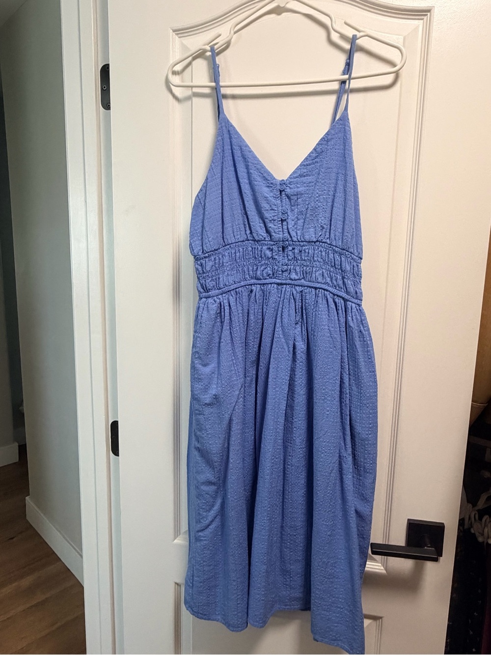 Treasure & Bond Light Blue Spaghetti-Strap Midi Dress